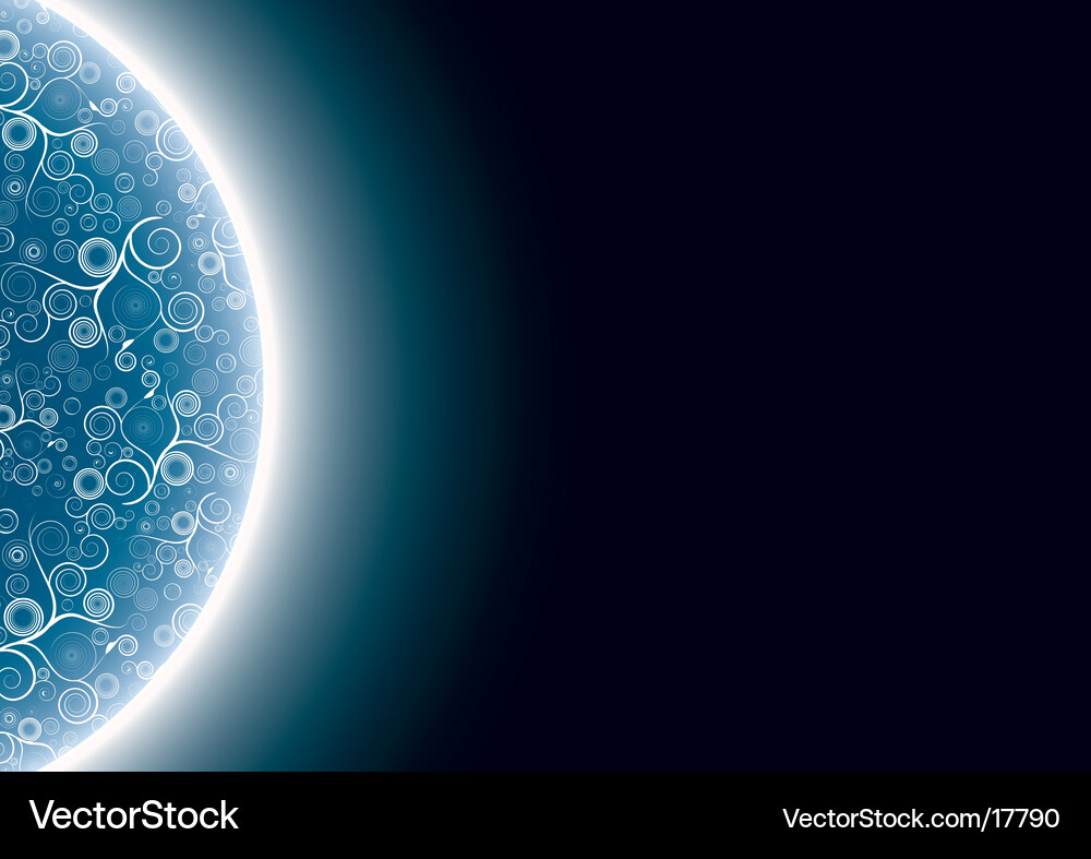 Cosmic Eclipse Dark Planet Vector Image