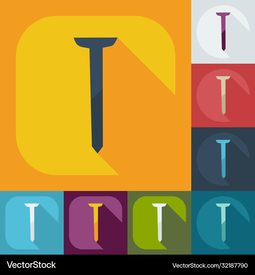 Flat concept set modern design with shadow Flat concept set modern design with shadow Vector Image