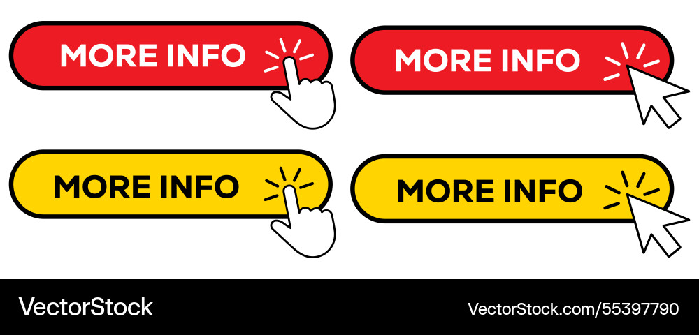 Hand Click Info Button vector image