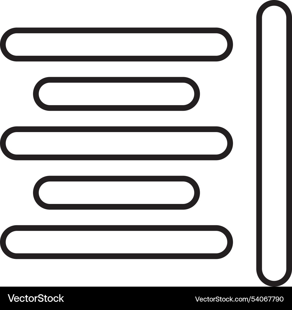 Horizontal align line icon design Vector Image