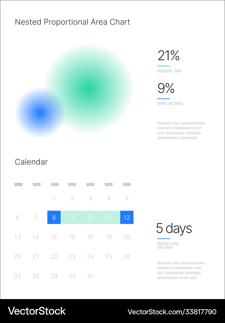Infographic elements ui and ux kit with big data Vector Image