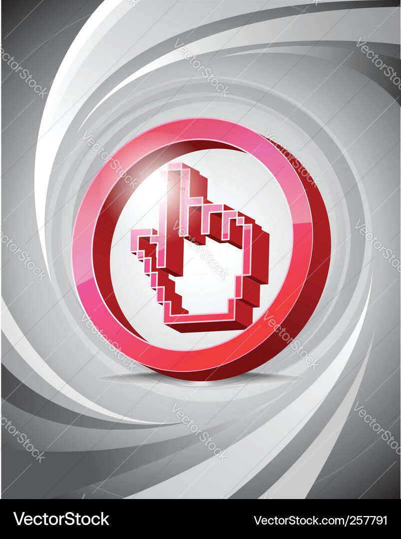 3d icon click Vector Image