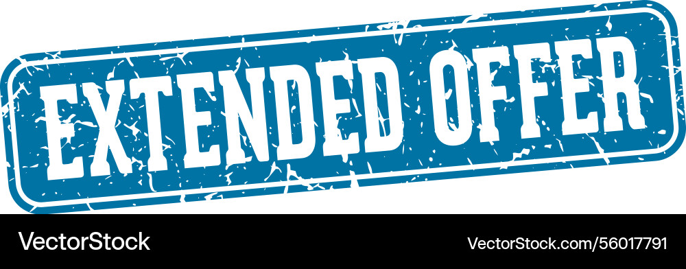 Extended offer rectangular sign extended offer Vector Image