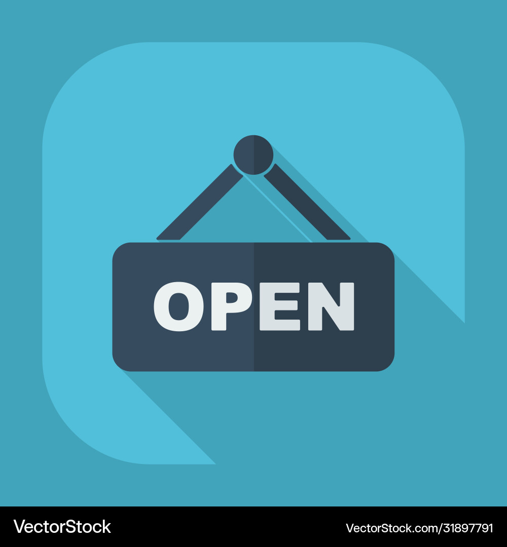 Flat modern design with shadow plate open Flat modern design with shadow plate open vector image