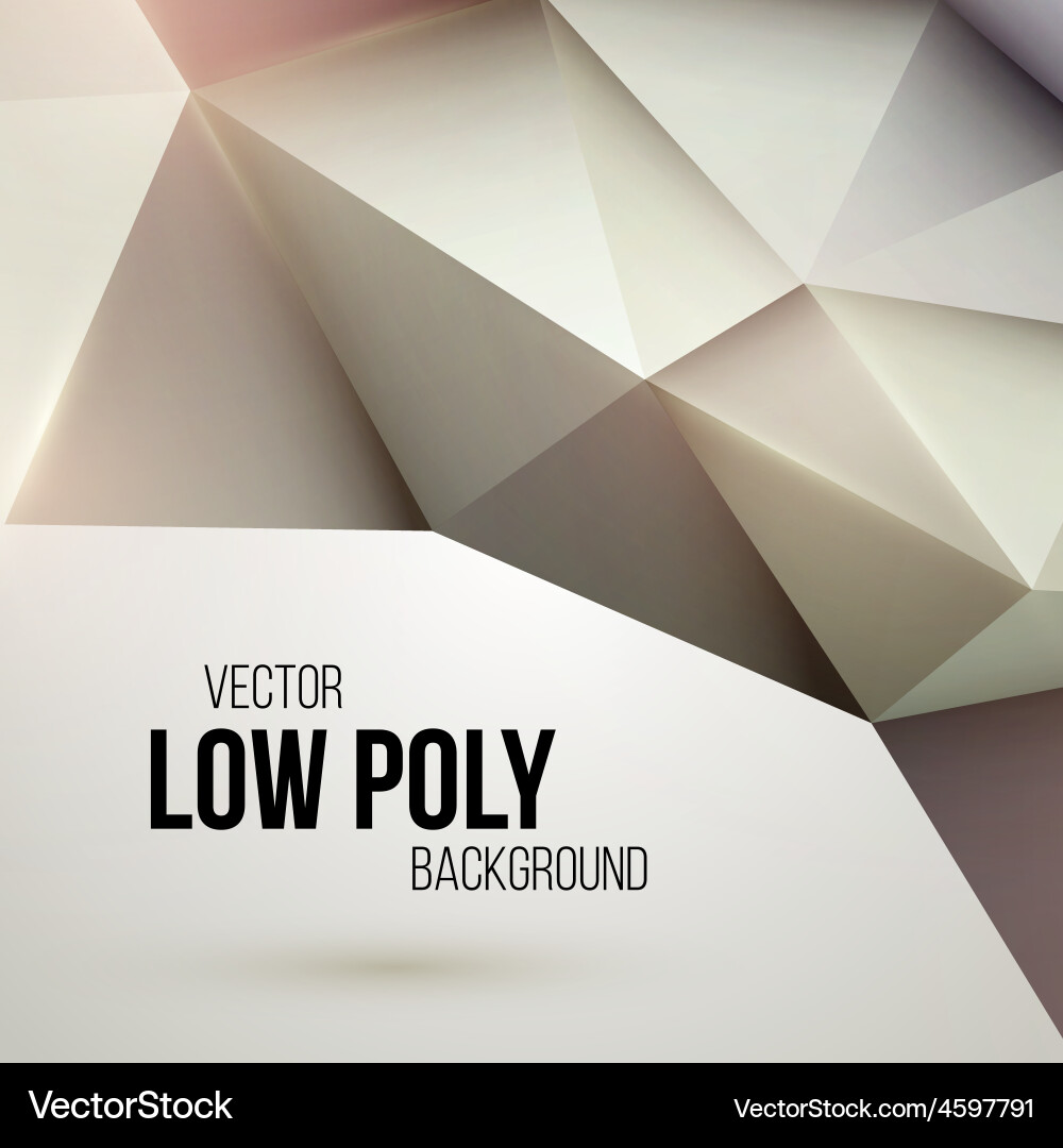 Low poly triangular background design element vector image