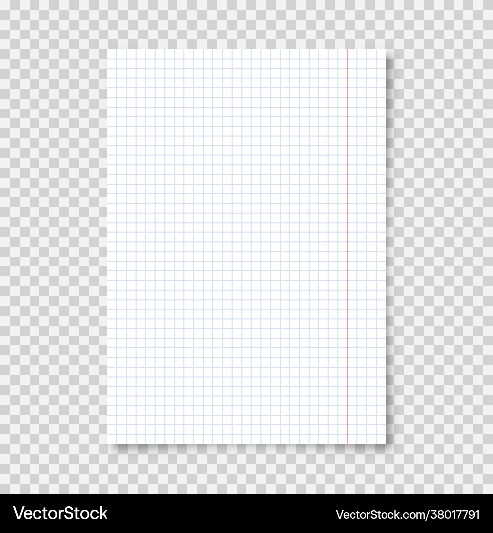Realistic blank lined paper sheet in a4 format Realistic blank lined paper sheet in a4 format vector image