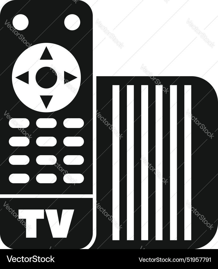 Television set with remote control device changing Television set with remote control device changing vector image