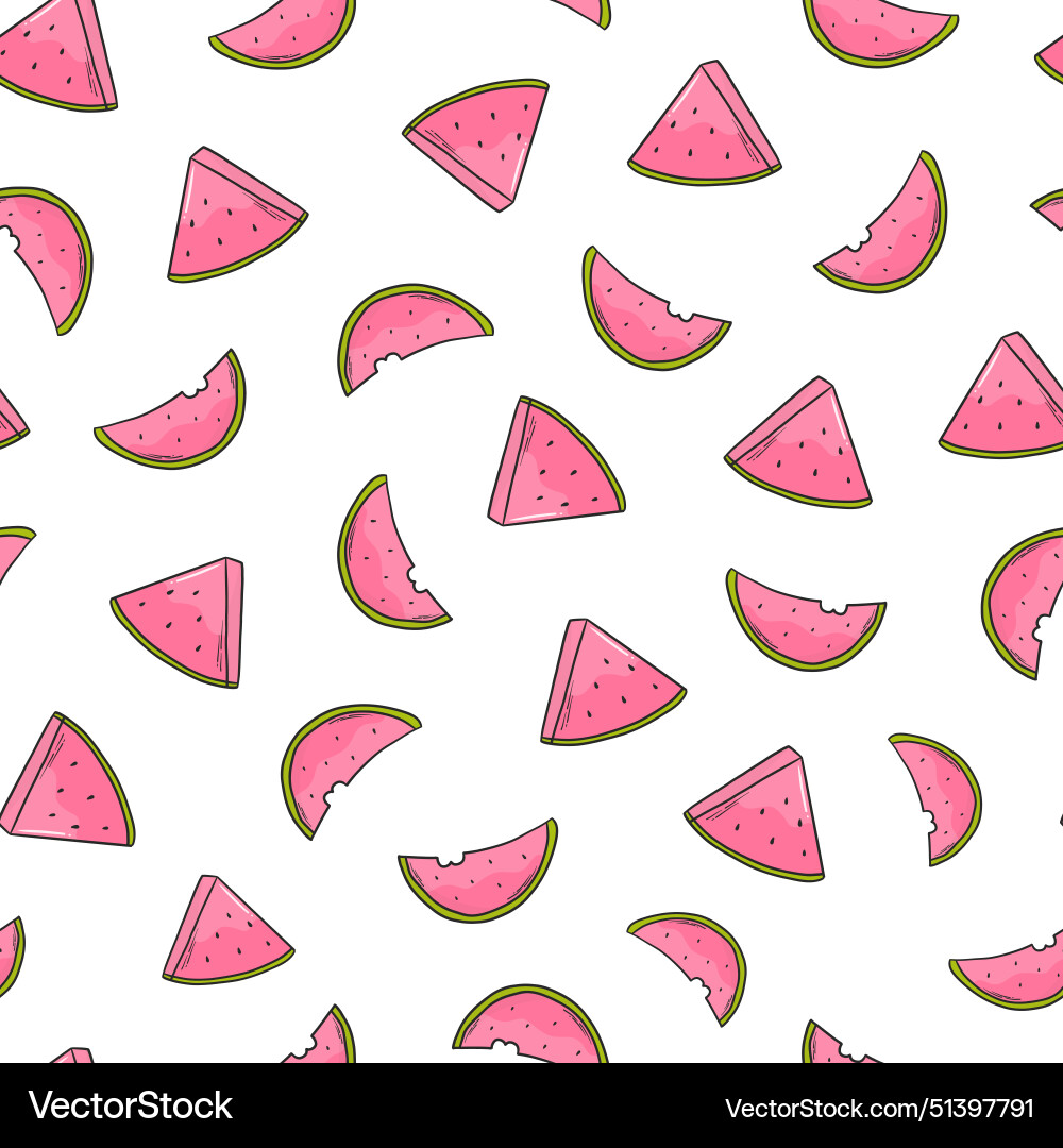 Watermelons summer seamless pattern Royalty Free Vector