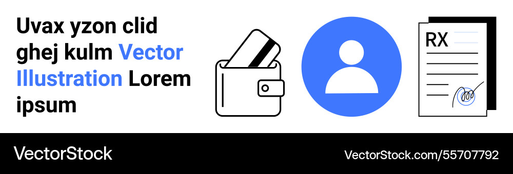 Digital identity management with wallet user Vector Image