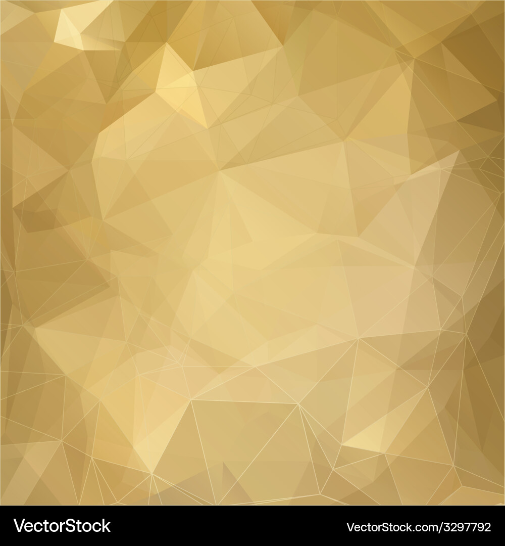 Golden Geometric Triangle Background vector image