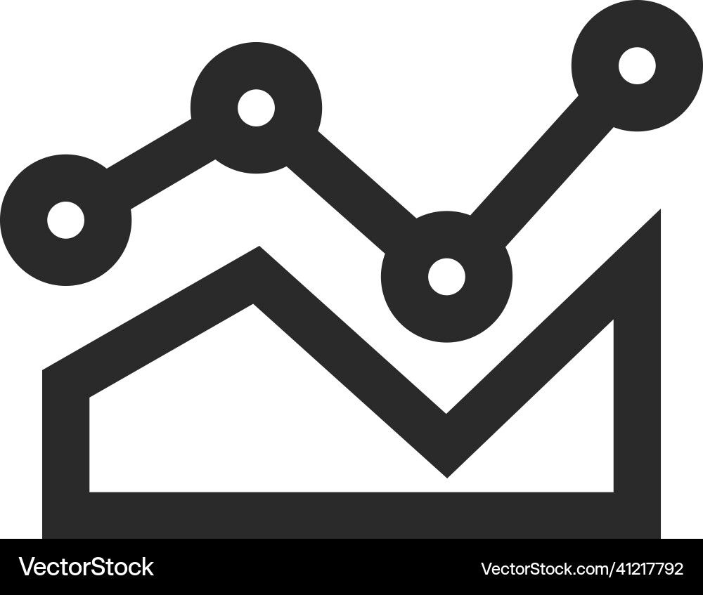 Graph icon statistic symbol data analysis sign vector image