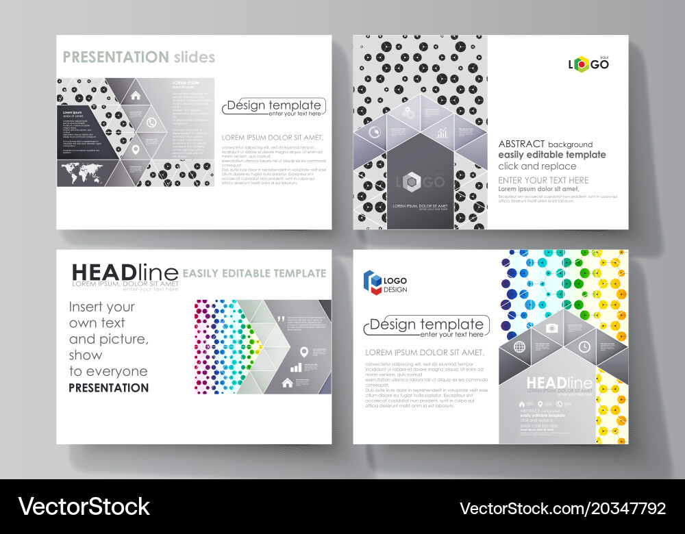 Set of business templates for presentation slides Vector Image