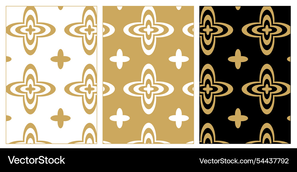 Set of patterns with crosses stripes lines Vector Image