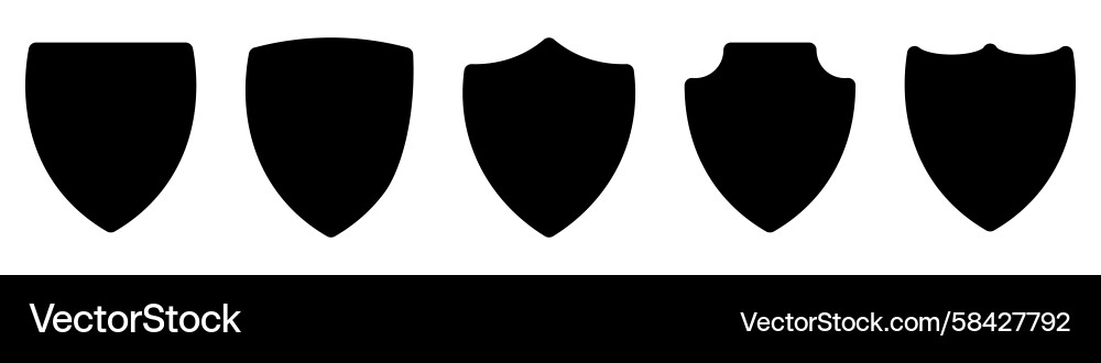 Shield Icon Set - Security Collection Vector Image