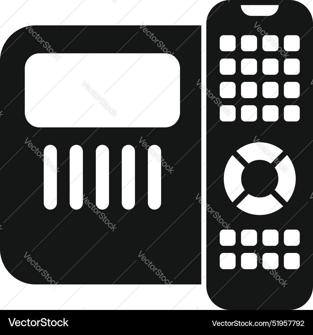 Video recorder device with remote control icon Video recorder device with remote control icon vector image