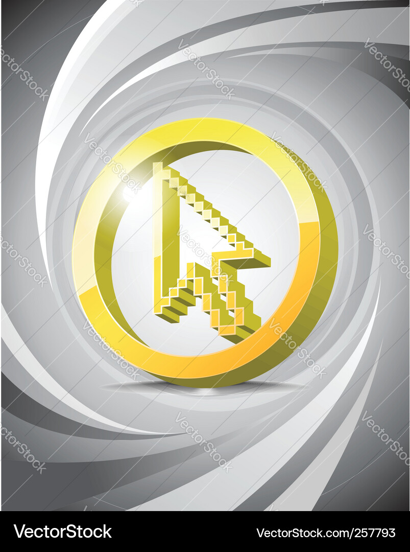 3d icon cursor Vector Image