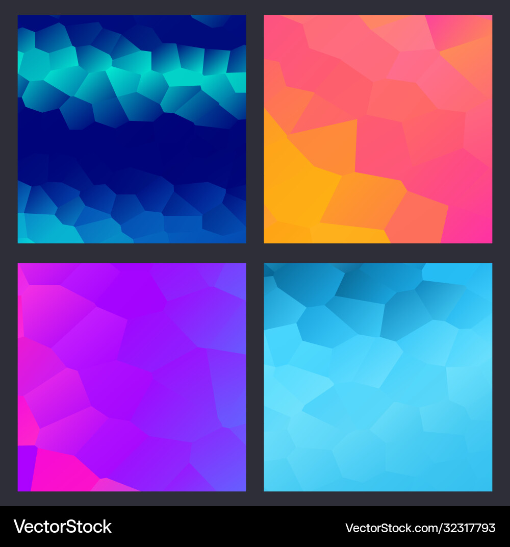 A set multicolor polygon triangle triangular A set multicolor polygon triangle triangular vector image