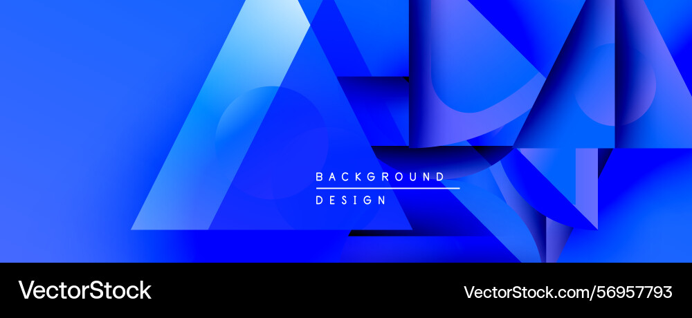 Abstract blue design overlapping shapes create Vector Image