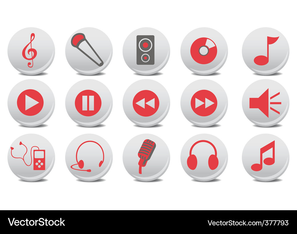 Audio buttons Vector Image