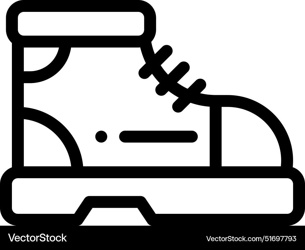 Boot icon thin linear style design isolated Boot icon thin linear style design isolated vector image