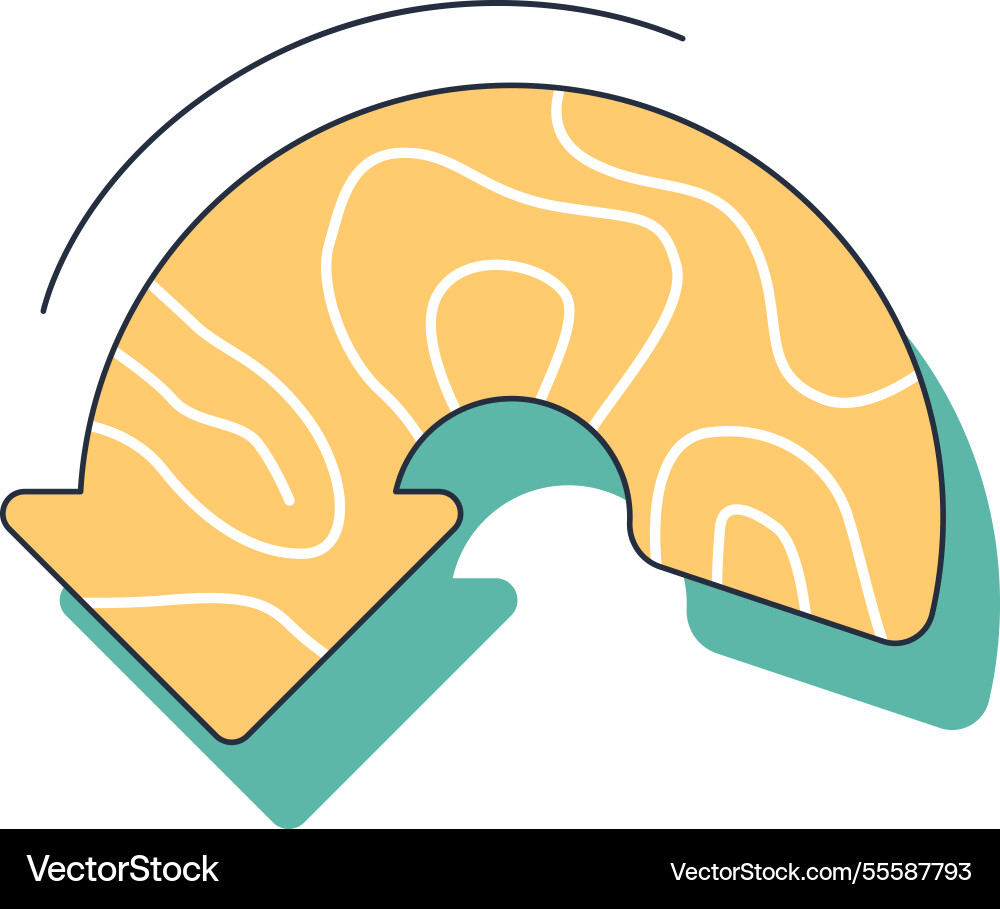 Dynamic arrow in popart style vector image
