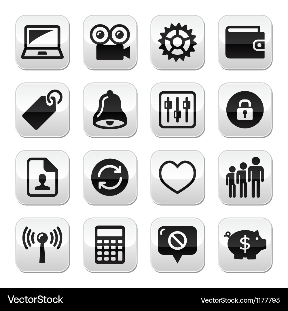 Internet-Symbole Set Vektorbild
