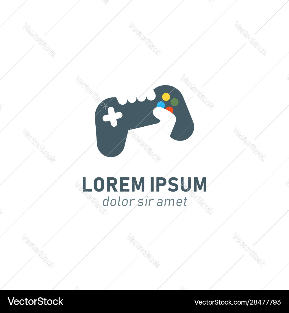 Negative Raum Handhaltekonsole Gamepad Negative Raum Handhaltekonsole Gamepad vektorbild