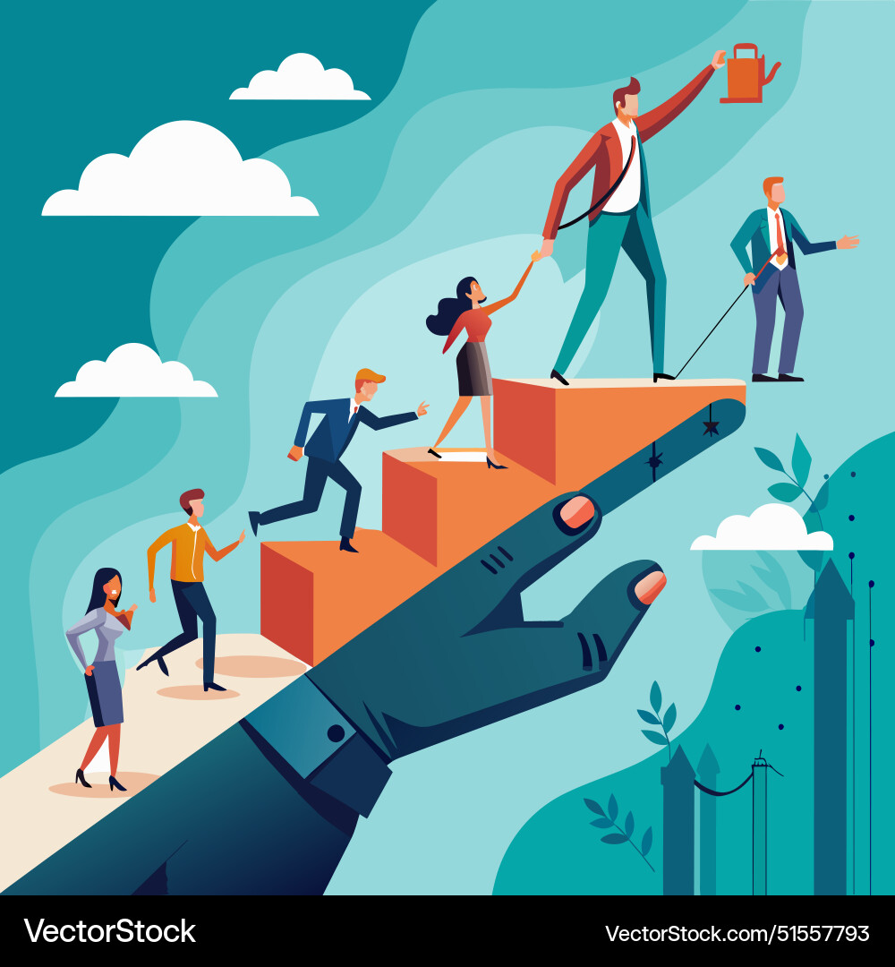 Support of help to solve problem manager Vector Image