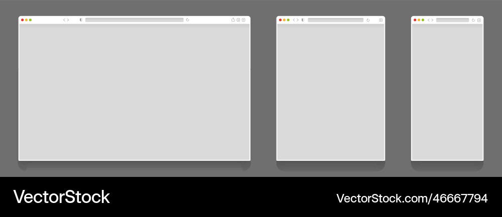 Browser Mockups - Web Templates vector image