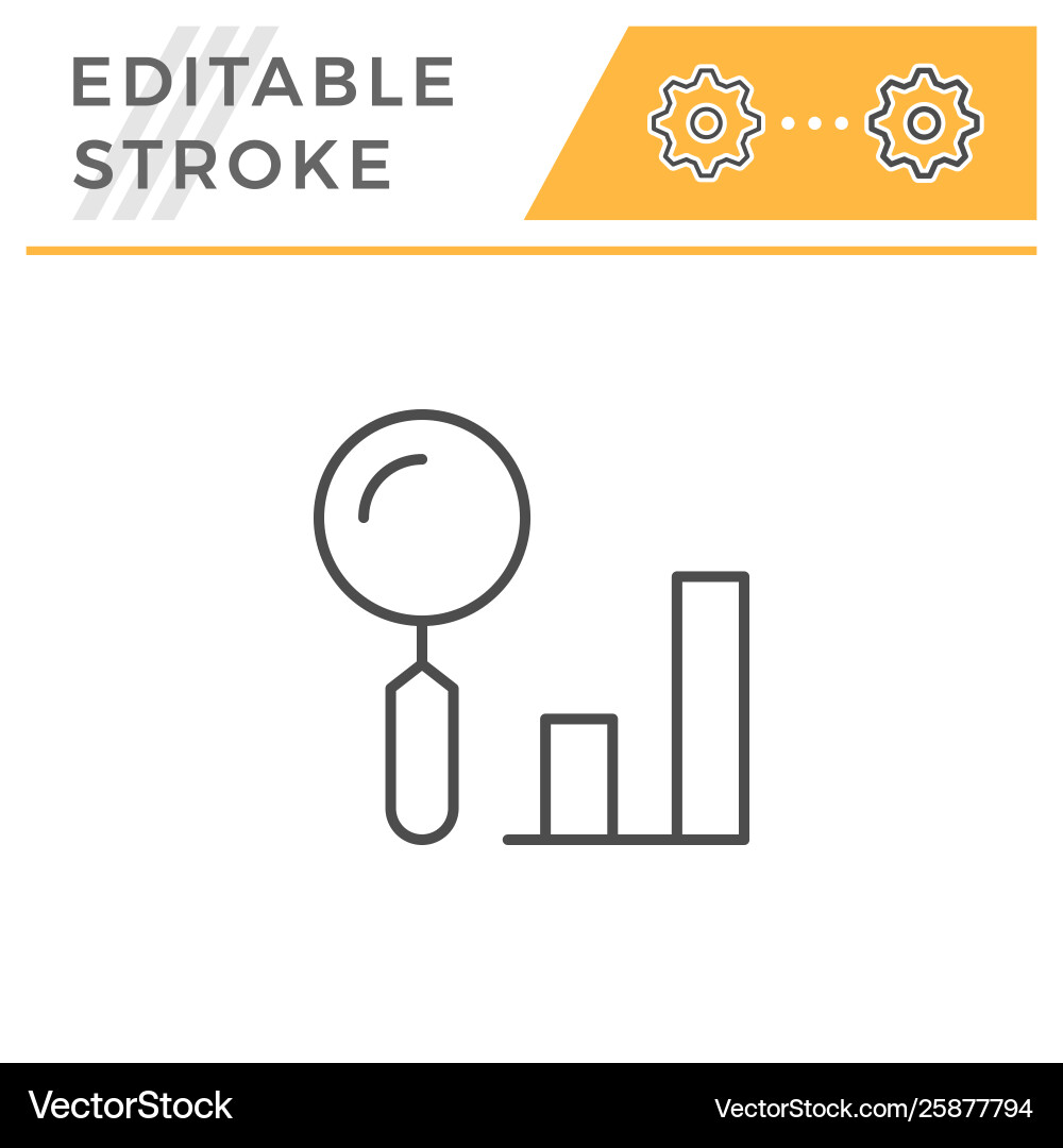 Data search editable stroke line icon Data search editable stroke line icon vector image