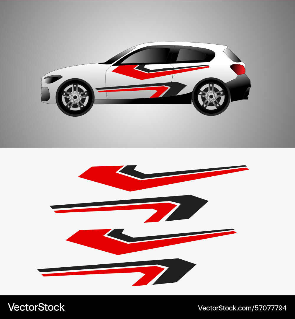 Decal car livery body wrapping Vector Image