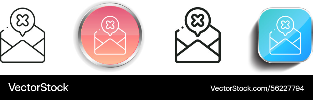 Mail-Symbol dünn linear regelmäßig und Knopf Stil Mail-Symbol dünn linear regelmäßig und Knopf Stil vektorbild