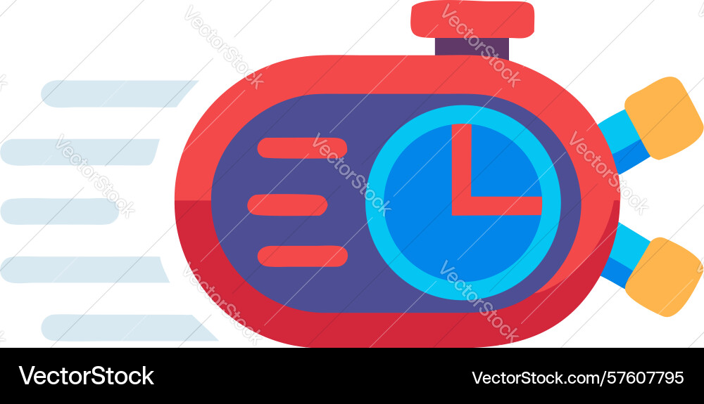 Fast stopwatch icon time-saving speed efficiency vector image