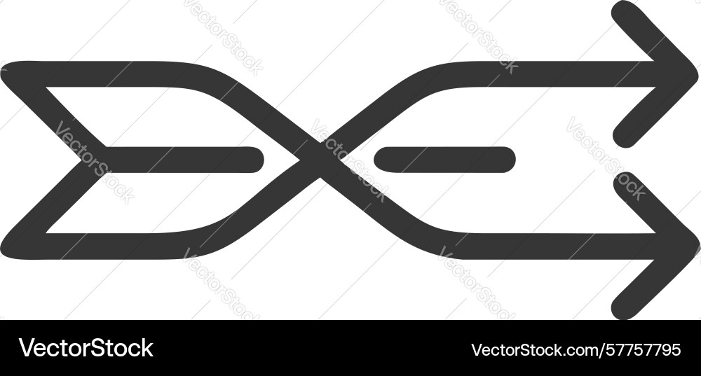 Overlapping loop arrows icon design generative ai vector image