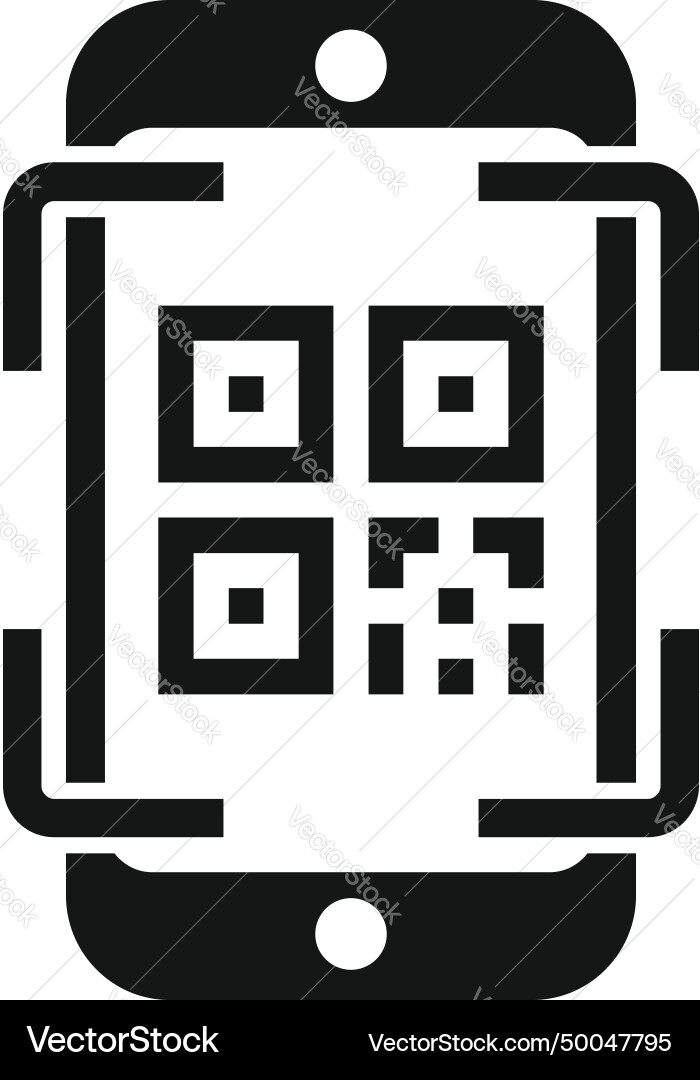Scan smart check icon simple pay cell app Scan smart check icon simple pay cell app Vector Image