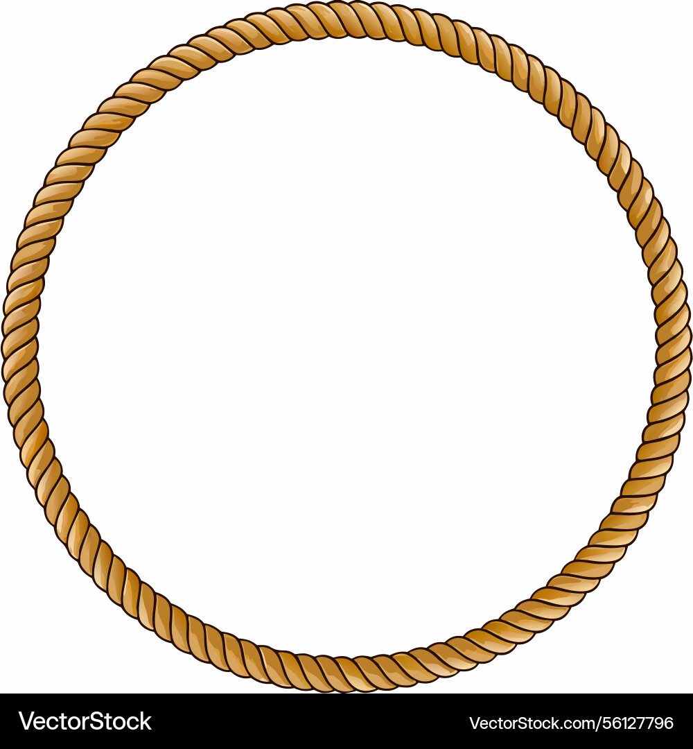 A circular rope frame design element vector image