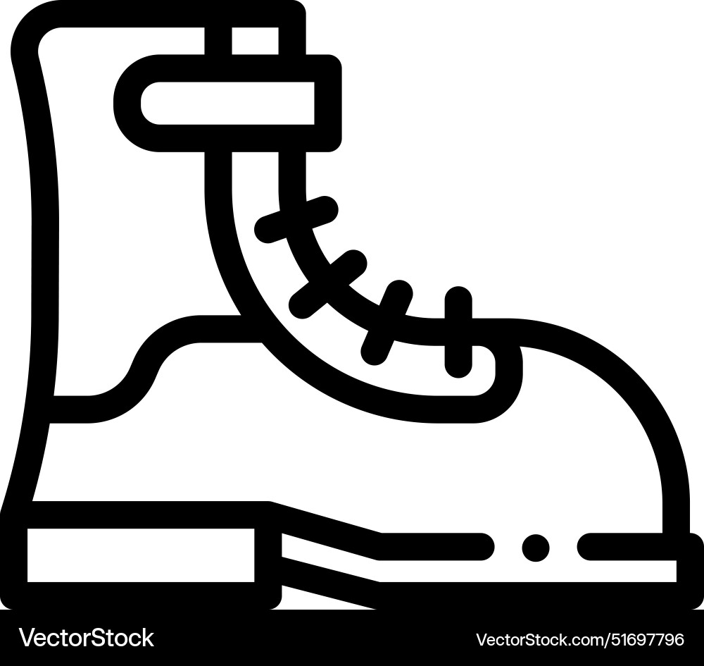 Boot icon thin linear style design isolated Boot icon thin linear style design isolated vector image