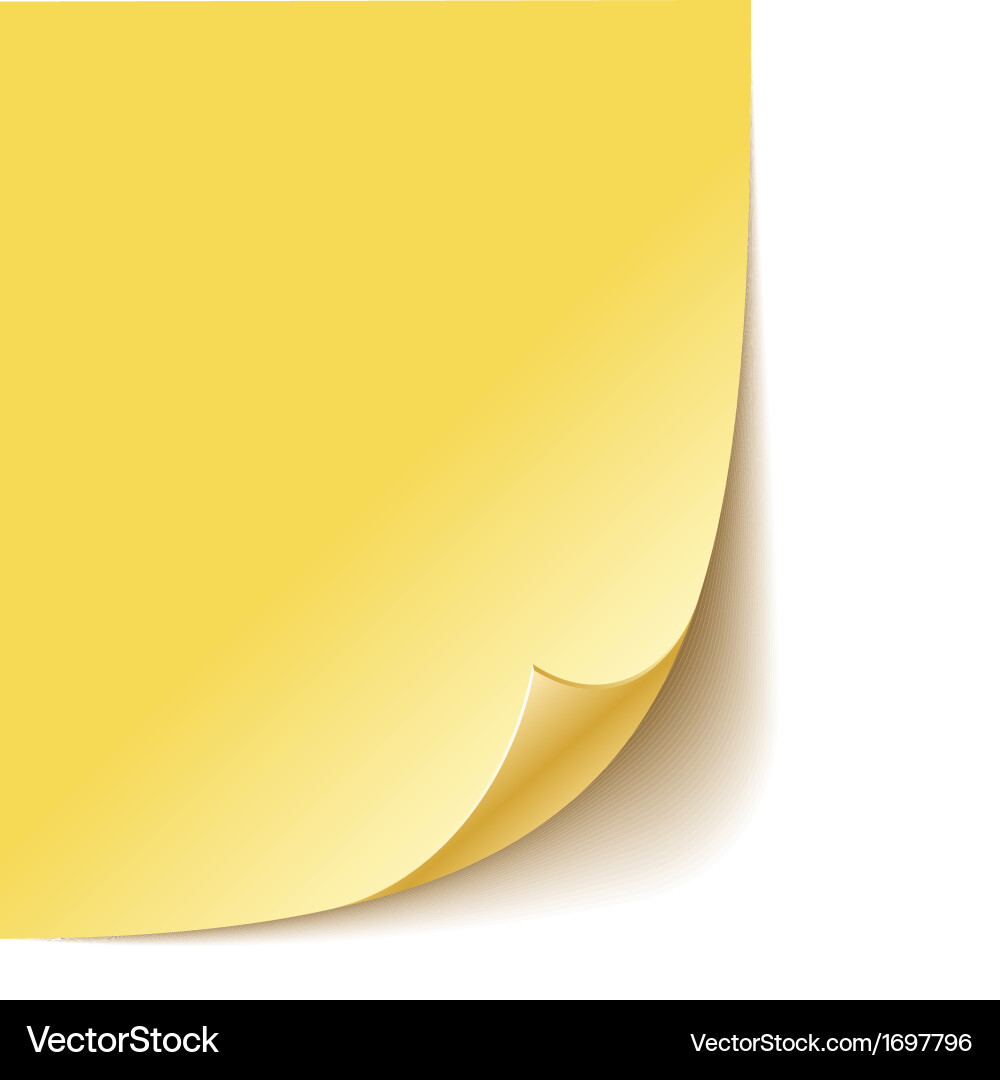 Empty paper corner Royalty Free Vector Image - VectorStock
