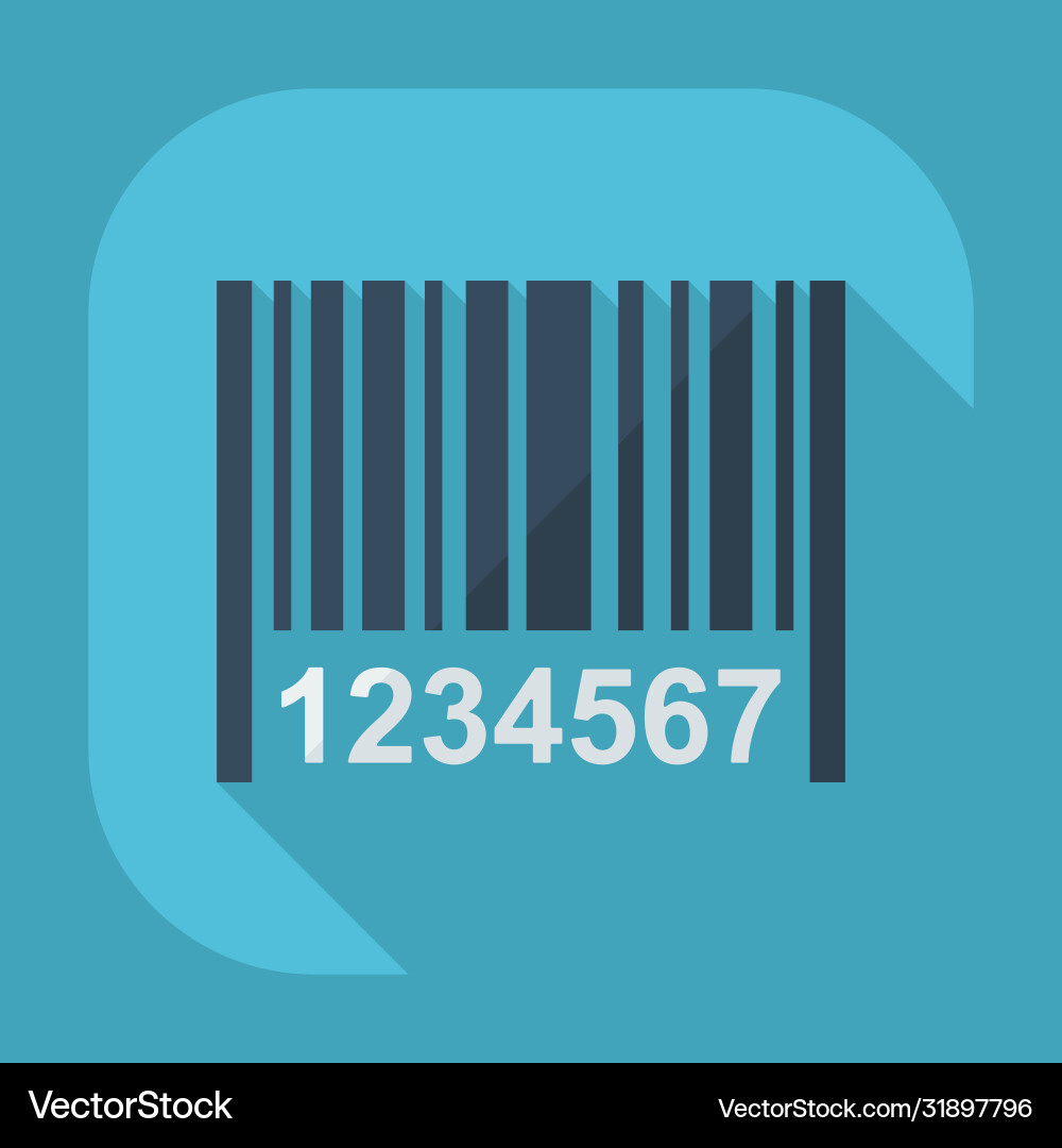 Flaches modernes Design mit Schatten-Barcode Flaches modernes Design mit Schatten-Barcode vektorbild