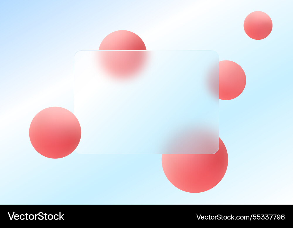 Glass morphism website landing page template Glass morphism website landing page template vector image