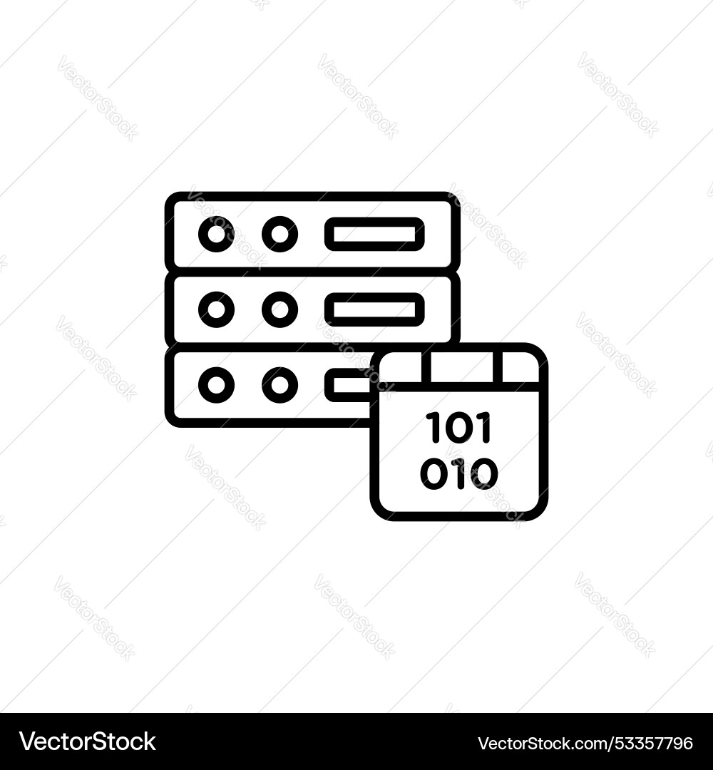 Master data icon set management server Master data icon set management server vector image