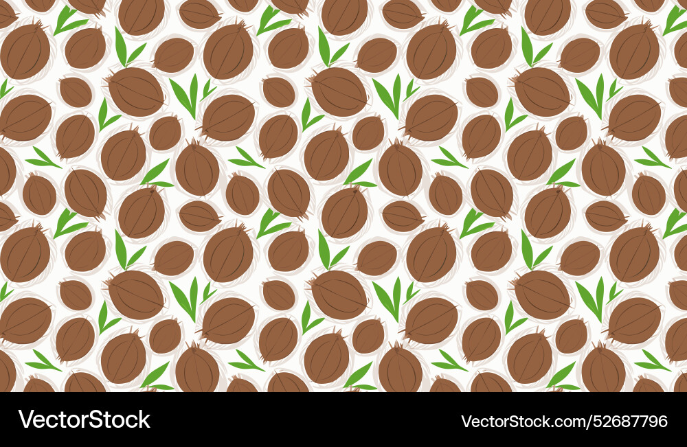 Seamless pattern with coconuts on a white Seamless pattern with coconuts on a white Vector Image