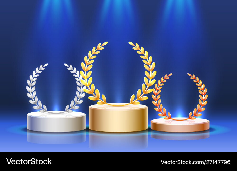 Stage podium with lighting scene Stage podium with lighting scene vector image
