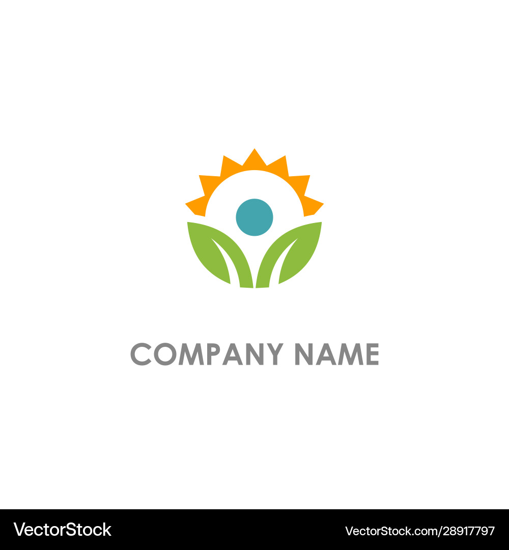 Blatt Bio Sonne Glanz Natur Logo Blatt Bio Sonne Glanz Natur Logo vektorbild