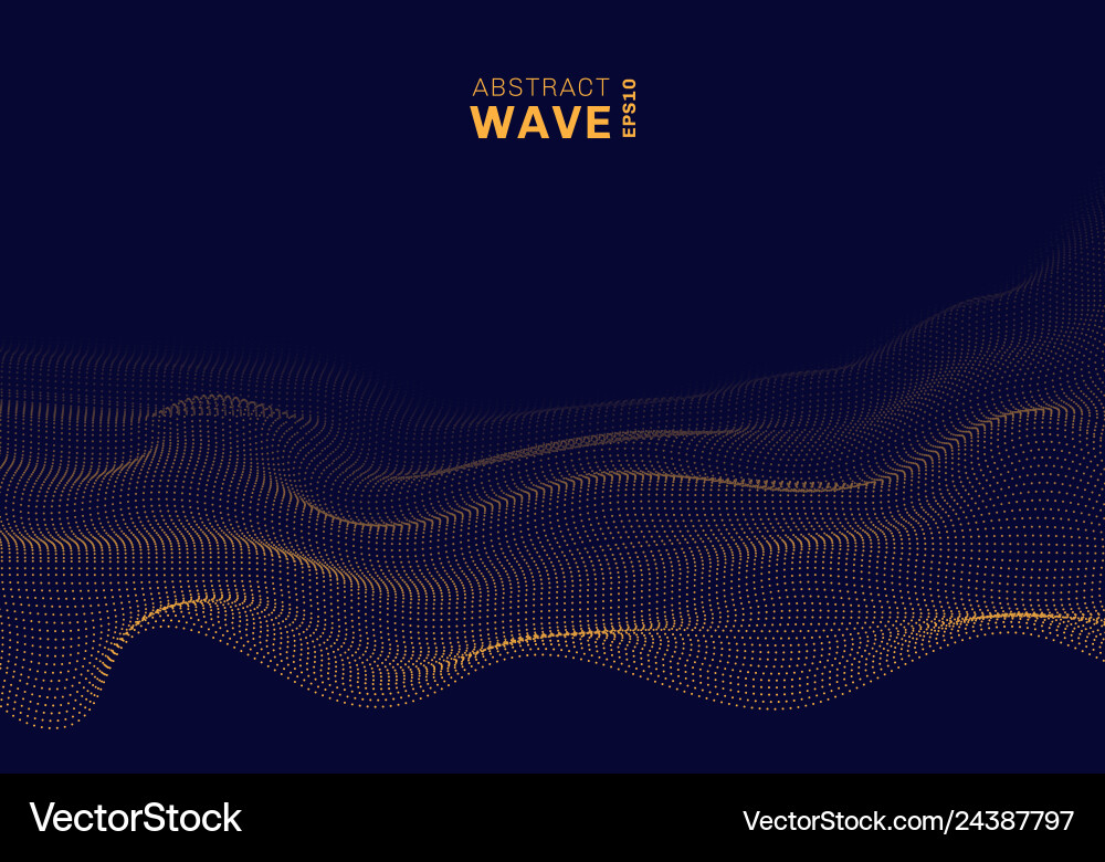 Dynamic Particle Waves - Glowing Dots vector image