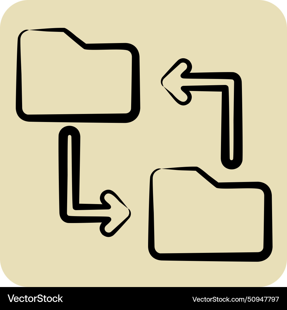Icon file sharing related to remote working Icon file sharing related to remote working vector image