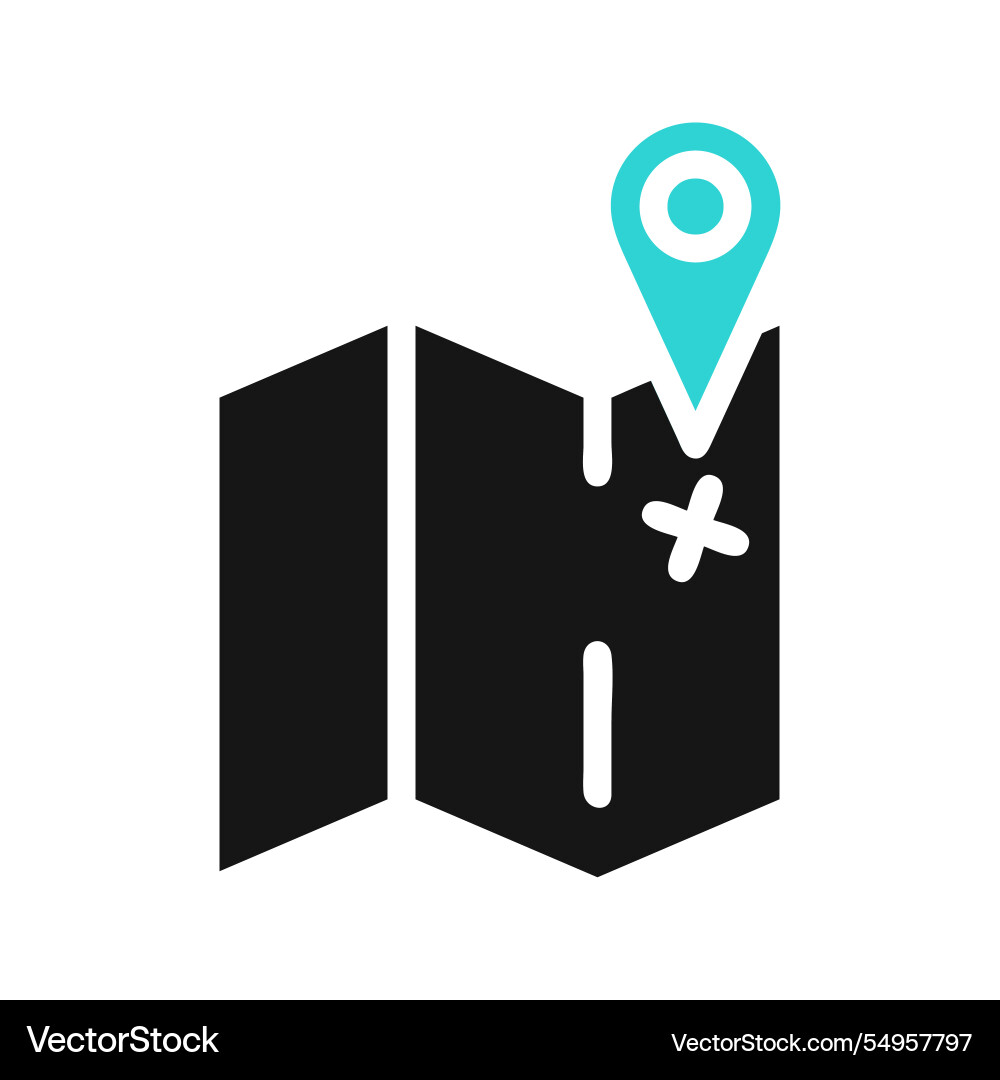 Map with location pin concept of navigation Vector Image