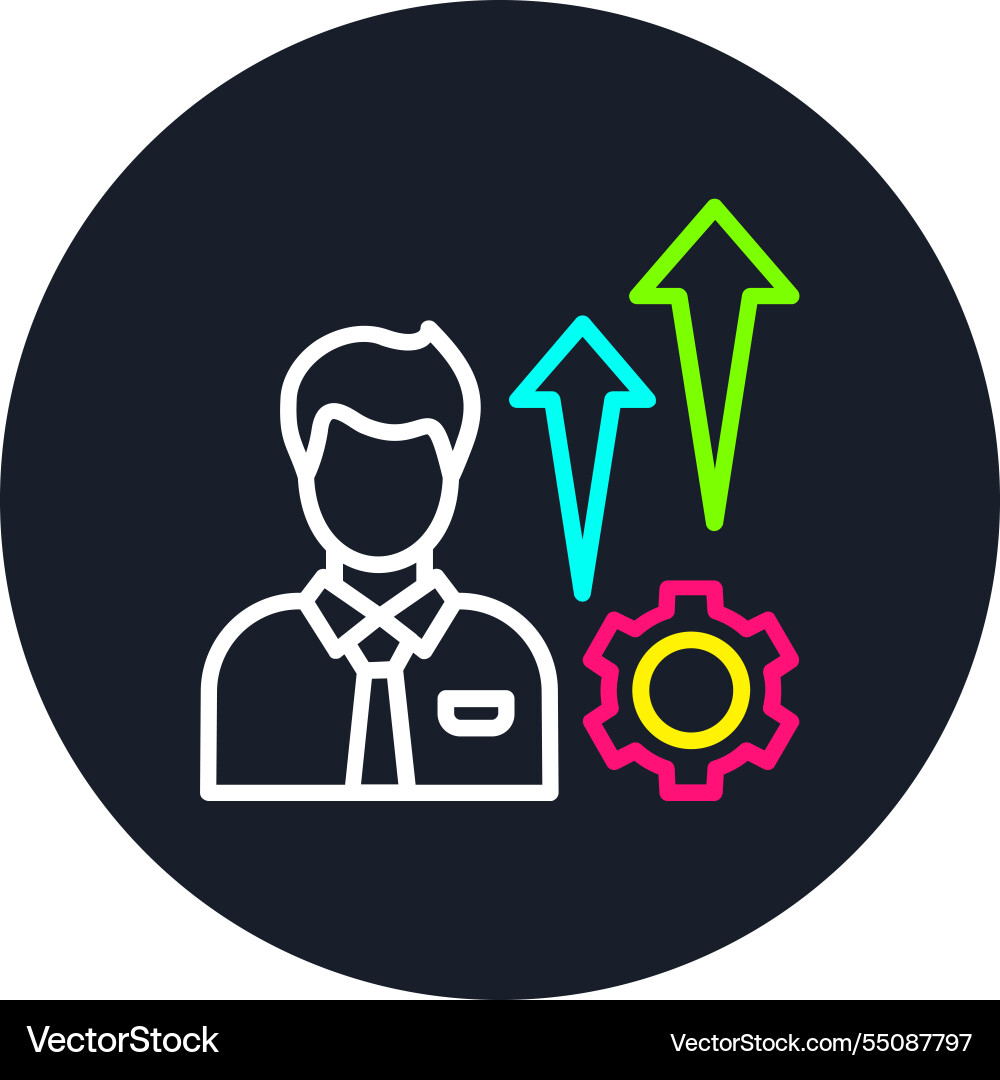 Professional development line multi color icon Vector Image