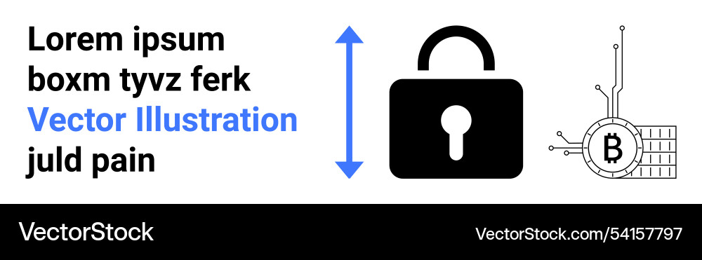 Security icon with padlock and bitcoin symbol Security icon with padlock and bitcoin symbol vector image