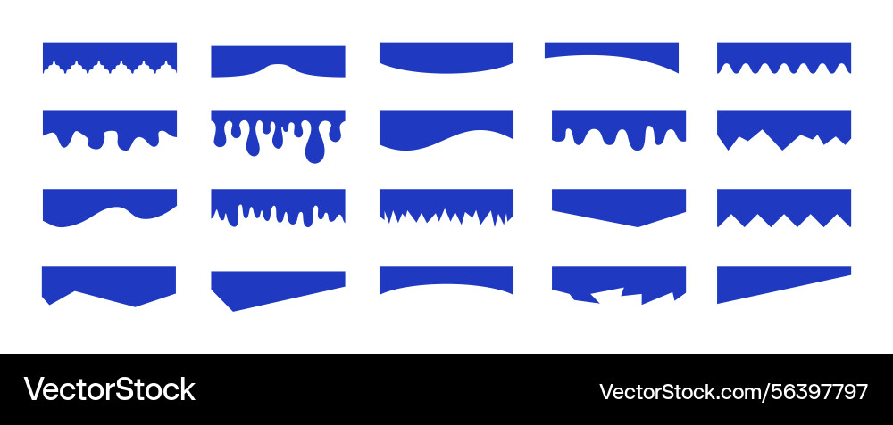 Separators shapes for website presentation set Separators shapes for website presentation set vector image